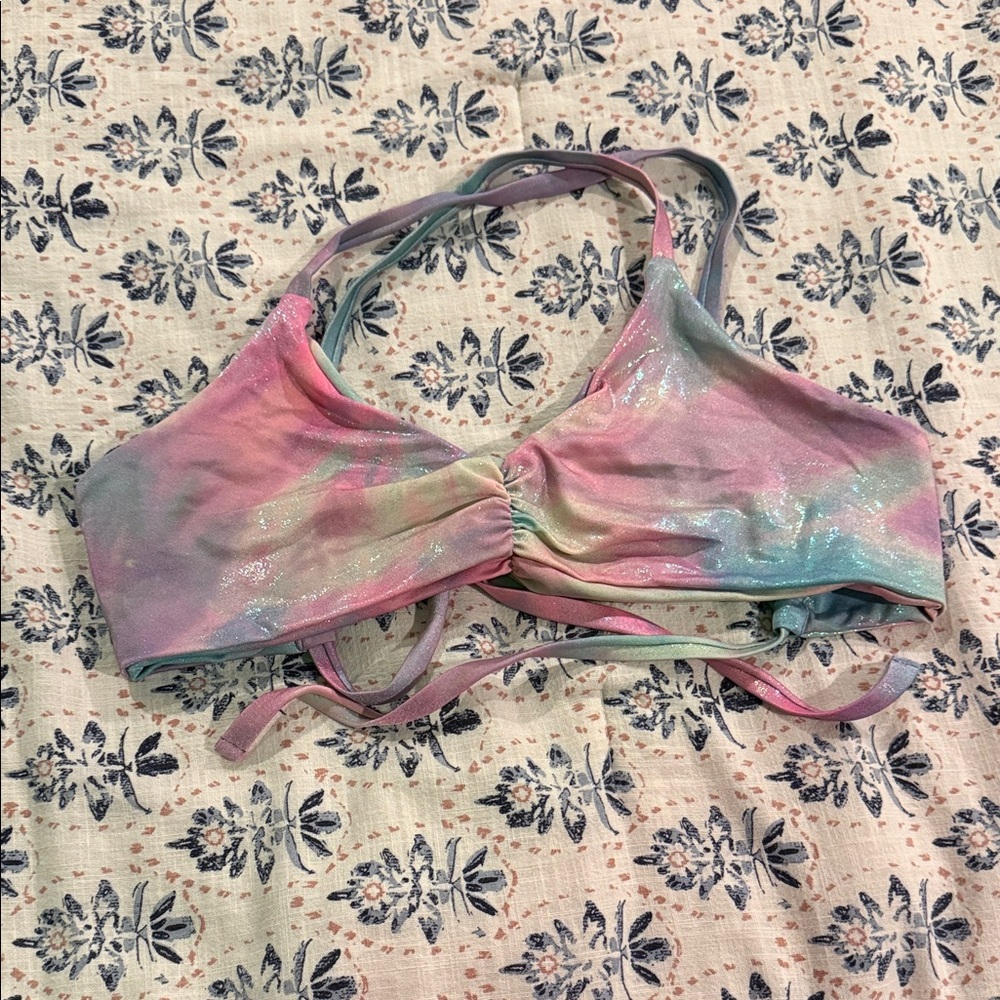 Multicolor Tie-Dye Bikini Top